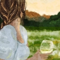 zielona-laka-kwiatowa-kobieta-z-winem-do-sypialni-minimalistyczny-boho-plotno-fragment_web.webp