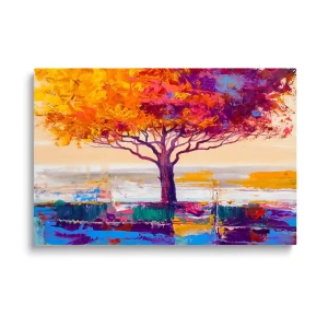 Obraz na szkle Kolorowe drzewo
