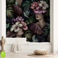 fototapeta-kobieta-w-kolorowych-lisciach-i-kwiatach.webp
