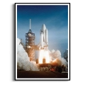 plakat-kosmos-start-promu-rakieta-nasa-blekit-pomarancz-nowoczesny-salon.webp