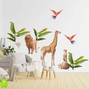 Naklejki na ścianę do pokoju dziecięcego - safari