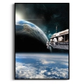 ziemia-z-kosmosu-i-stacja-orbitalna-nowoczesny-plakat-czarna.webp