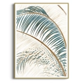 liscie-palmy-zloty-turkusowy-do-salonu-plakat-zlota.webp