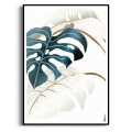 liscie-monstery-zloty-bezowy-do-salonu-plakat-czarna.webp