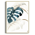 liscie-monstery-zloty-bezowy-do-salonu-plakat-zlota.webp