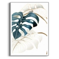 liscie-monstery-zloty-bezowy-do-salonu-plakat-srebrna.webp