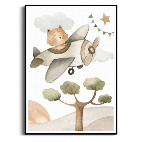 dzieciecy-samolot-mis-pastelowy-bezowy-plakat-czarna.webp