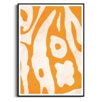 Plakat - Pomarańczowe przekroje - do Salonu Abstrakcja Pomarańczowy Retro Mid-Century