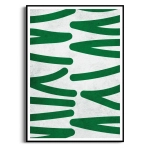 Plakat - Zielone kąty ostre - do Sypialni Salonu Boho Retro Zielony