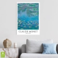claude-monet-lilie-wodne-niebieski-salon-glamour-plakat-biala-wnetrze.webp