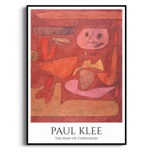 Plakat - Paul Klee The Man of Confusion - Do Salonu Sypialni Abstrakcja Obraz Vintage Czerwony