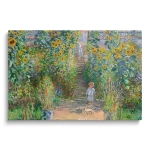 Obraz na szkle - Claude Monet - The Artist's Garden at Vétheuil - Reprodukcja do Salonu Sypialni Vintage Kolorowy
