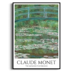 Plakat - Claude Monet - The Japanese Footbridge - Reprodukcja do Salonu Sypialni Vintage Zielony Impresjonizm