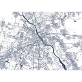 fototapeta mapa warszawy Decorlabs
