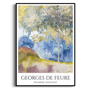 Plakat -  Georges de Feure - Boomrijk Landschap – Reprodukcja na Ścianę do Salonu, Sypialni, Jadalni i Gabinetu
