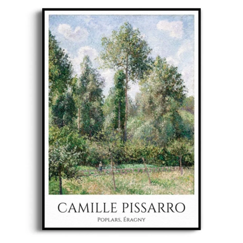 camille-pissarro-poplars-eragny-reprodukcja-plakat-czarna.webp