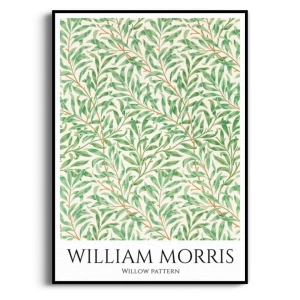 Plakat - William Morris - Willow Pattern - Reprodukcja, Wzór Botaniczny Liście do Salonu Sypialni