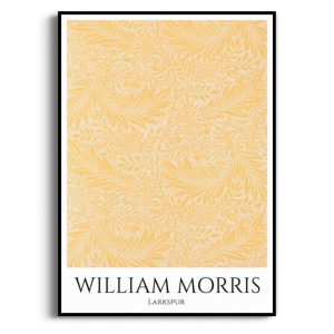 Plakat - William Morris - Larkspur – Reprodukcja, Wzór Botaniczny Kwiaty,  Do Salonu Sypialni Jadalni
