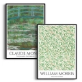 zestaw-2-plakatow-claude-monet-william-morris-zielony-czarna.webp