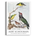 aert-schouman-four-birds-ptaki-na-galezi-plakat-biala.webp