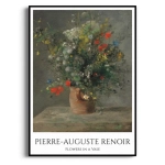 Plakat - Pierre-Auguste Renoir – Flowers in a Vase - Kwiaty w Wazonie – Do Salonu, Jadalni, Biura