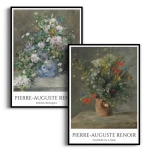 Zestaw 2 plakatów -  Pierre-Auguste Renoir - Spring Bouquet i Flowers in a Vase - Zestaw do Salonu, Sypialni, Jadalni