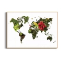 mapa-swiata-kwiaty-rosliny-zielony-czerwony-plakat-drewniana.webp