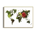 mapa-swiata-kwiaty-rosliny-zielony-czerwony-plakat-zlota.webp