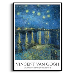 Plakat - Vincent Van Gogh - Starry Night Over The Rhone - Reprodukcja Obrazu do Salonu i Sypialni