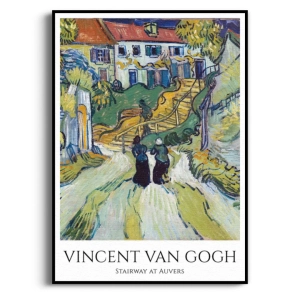 Plakat - Vincent van Gogh – Stairway at Auvers – reprodukcja – plakat do salonu sypialni