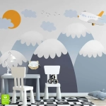 Fototapeta Samolot nad górami