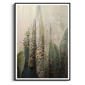 Plakat - Egzotyczne liście tropikalne II - Botaniczny do Salonu i Sypialni, Boho, Zielony Oliwkowy Beżowy