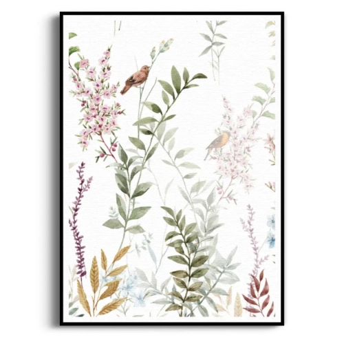 polne-kwiaty-i-ptak-viii-botaniczny-plakat-czarna.webp