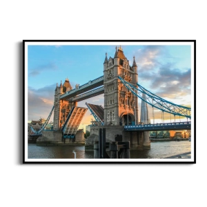 Plakat - Londyn Tower Bridge - do salonu i sypialni – fotografia architektoniczna w stylu nowoczesnym, loft i miejskim