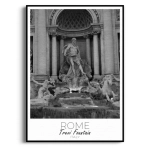 Plakat - Rzym Fontanna di Trevi - czarno-biały do salonu i sypialni – artystyczna fotografia w stylu włoskim, klasycznym i nowoczesnym