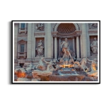 Plakat - Rzym Fontanna di Trevi - do salonu i sypialni – fotografia architektoniczna w stylu włoskim, klasycznym i eleganckim