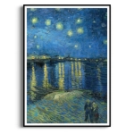 Plakat - Vincent van Gogh - Starry Night Over the Rhône – reprodukcja – plakat do salonu sypialni