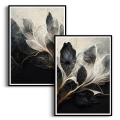 zestaw-2-plakatow-liscie-kwiaty-dyptyk-czarna.webp