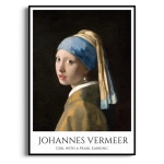 Plakat - Plakat Dziewczyna z Perłą Johannes Vermeer – Reprodukcja Malarstwa Klasycznego do Salonu, Jadalni, Sypialni, Biura