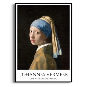 Plakat - Plakat Dziewczyna z Perłą Johannes Vermeer – Reprodukcja Malarstwa Klasycznego do Salonu, Jadalni, Sypialni, Biura