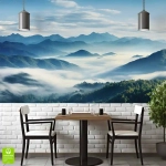 Fototapeta Szczyty górskie w chmurach