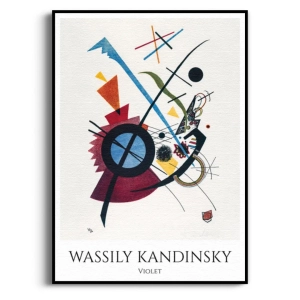 Plakat - Violet Wassily Kandinsky - Abstrakcja, Elegancki Plakat do Sypialni, Gabinetu