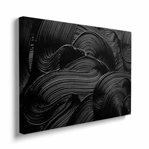 Obraz na płótnie czarna abstrakcja bokiem