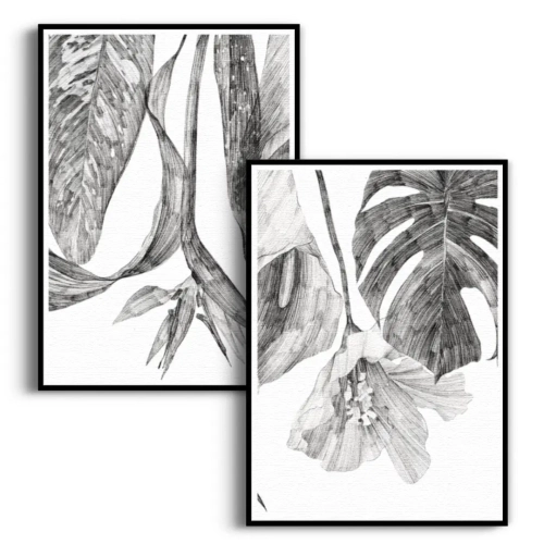 zestaw-plakatow-szkicowane-liscie-monstera-dyptyk-czarna.webp