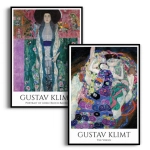 Zestaw 2 plakatów - Gustav Klimt - Portrait of Adele Bloch-Bauer i  The Virgin - Reprodukcja do Salonu Sypialni Biura