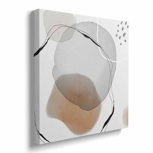 Obraz na płótnie szaro-brązowa abstrakcja bokiem