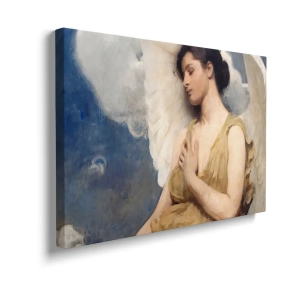 Obraz na płótnie - Abbott Handerson Thayer – Thayer Winged Figure - Anioł Kobieta ze Skrzydłami do Sypialni Salonu, Reprodukcja