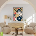 w-stylu-japonskim-kwiaty-wisni-granat-czerwien-plakat-czarna-wnetrze.webp