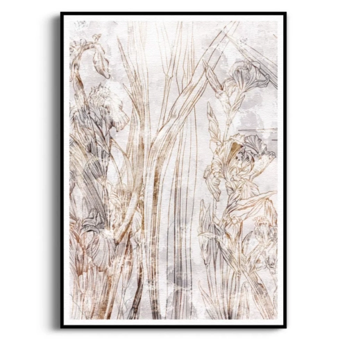 kwiaty-irysy-zloty-bezowy-boho-salon-sypialnia-plakat-czarna.webp