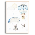 balony-zwierzatka-lisek-szop-blekitny-pokoj-dziecka-plakat-drewno.webp
